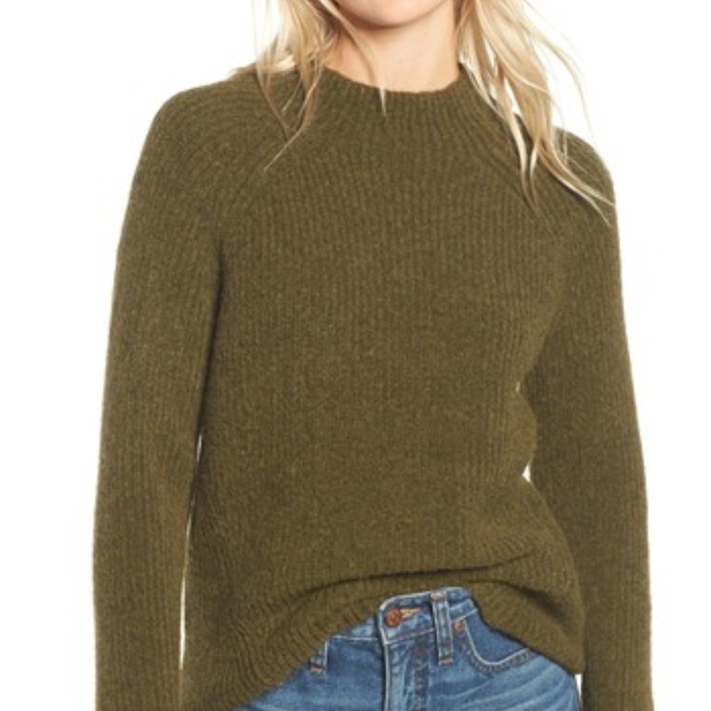 Madewell Northfield Mockneck Sweater HeatherCactus